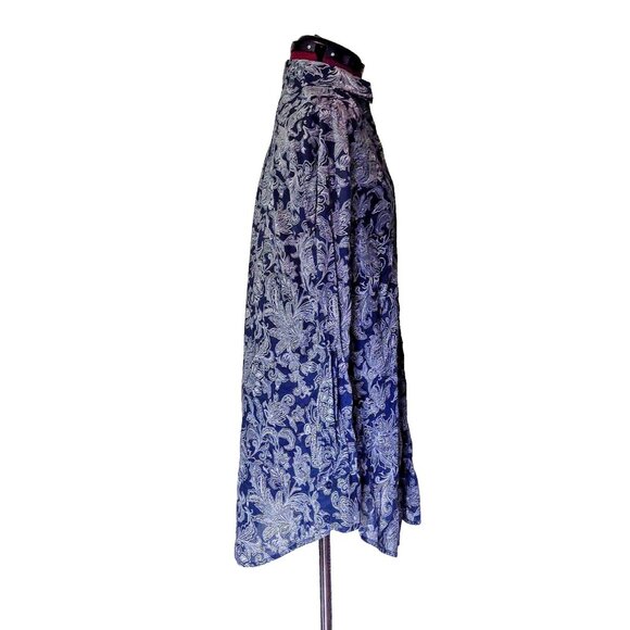 Express Button Front Shirt Multiclor Womens Size Medium Paisley Print Po… - Picture 3 of 7